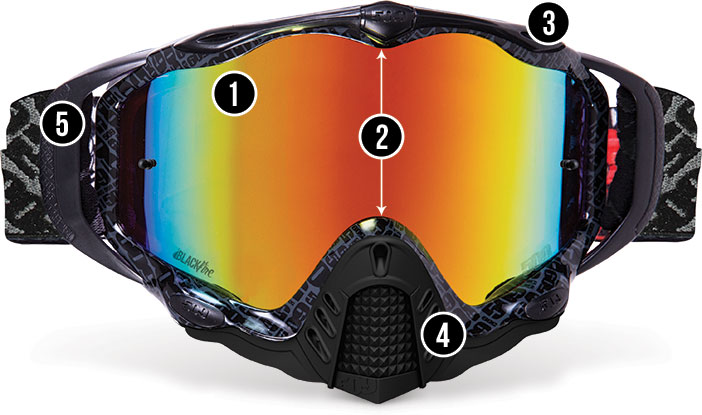 Sinister MX-5 Offroad Goggle Feature Points